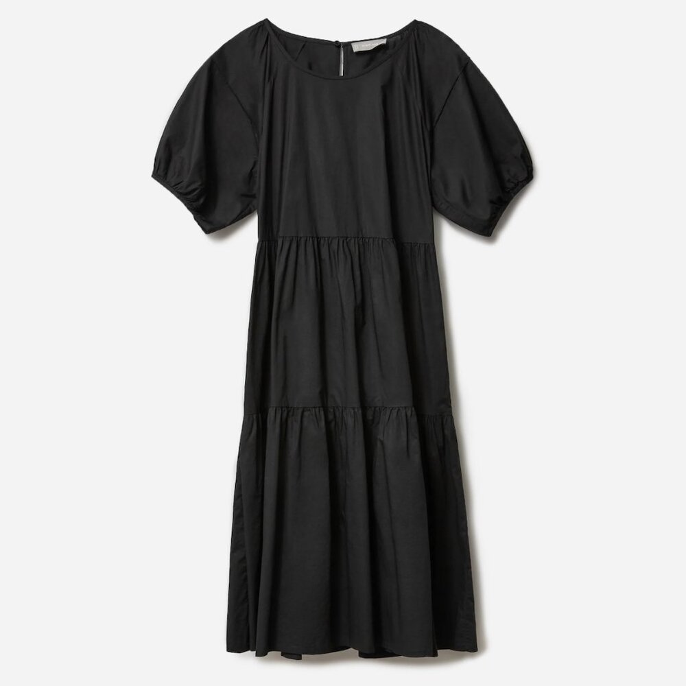Everlane Tiered Cotton Midi Dress (Size 00)